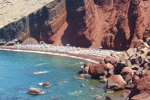  החופים בסנטוריני יוון