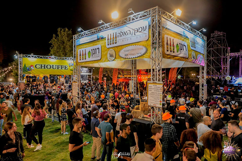 דוכנים בפסטיבל הבירה בירושלים