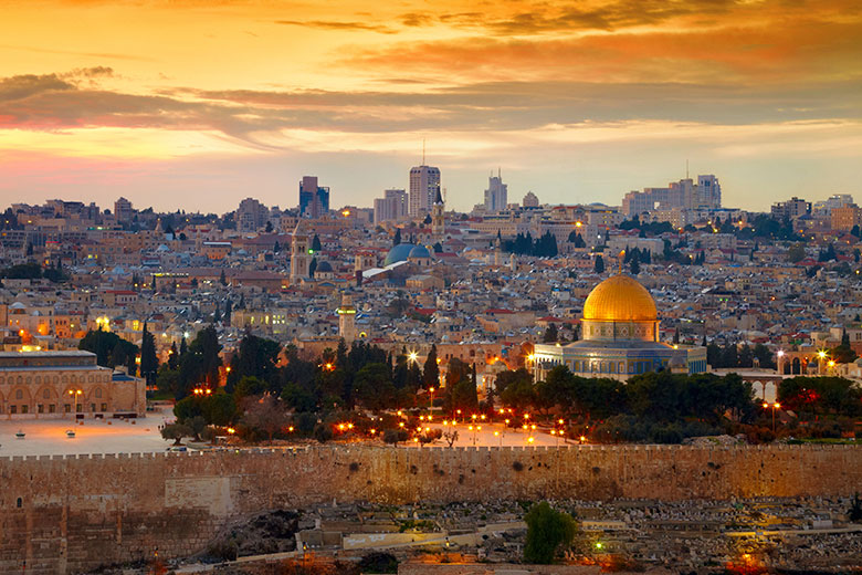 נוף ירושלים בשקיעה